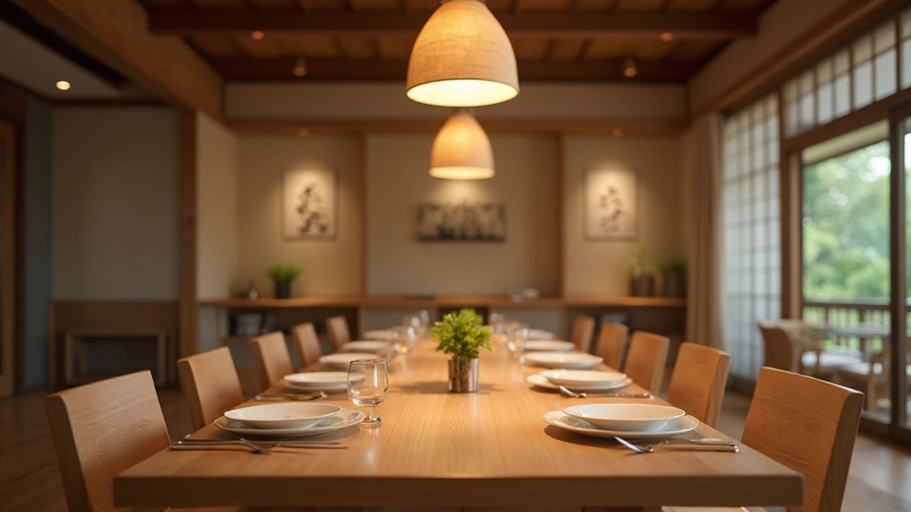 ダイニングスペース、木製テーブル、椅子、温かい照明、家族団らん、ナチュラルデザイン